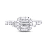 0.51ct 14k White Gold Diamond Semi-mount Ring